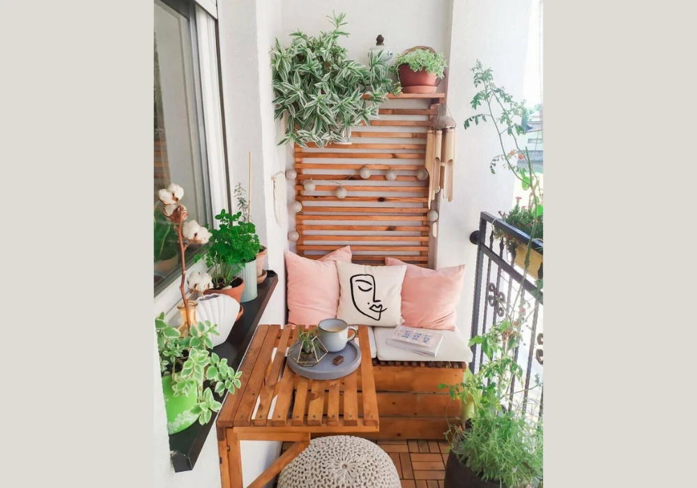 Balcony Mini Coffee Table Arrangement