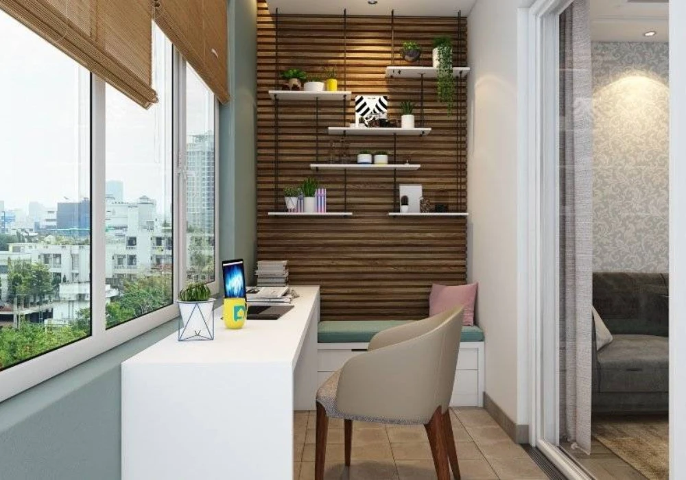 Balcony Patio Study or Work Corner Setup