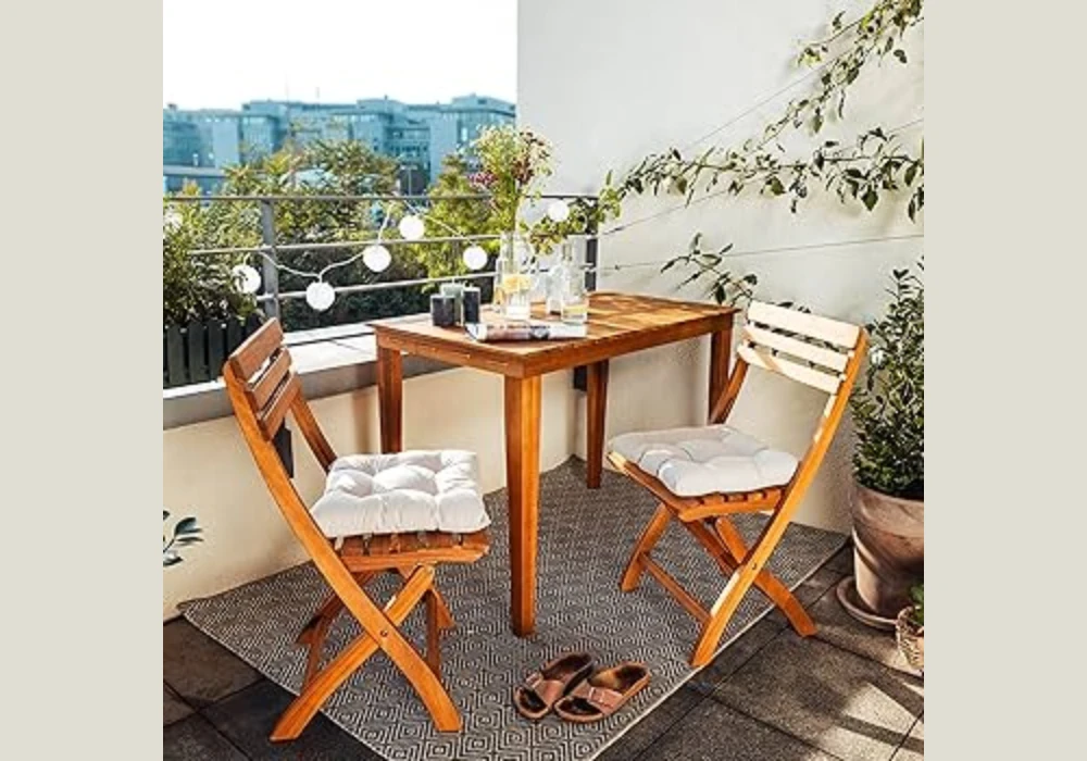 Balcony Patio with Folding Furniture