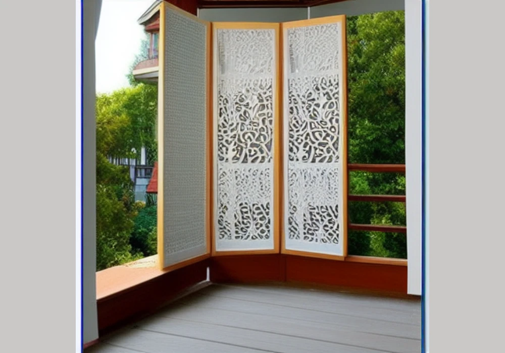 Balcony Privacy Screen Ideas Using Folding Room Dividers for Flexible Setup