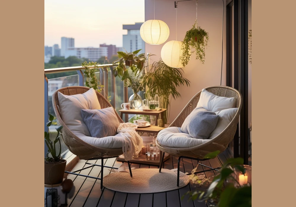 Balcony patio cushion and fabric styling ideas