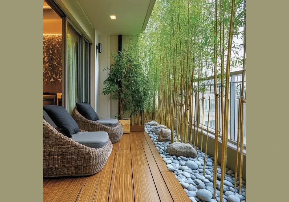 Bamboo Plant Corner for Natural Privacy Screen