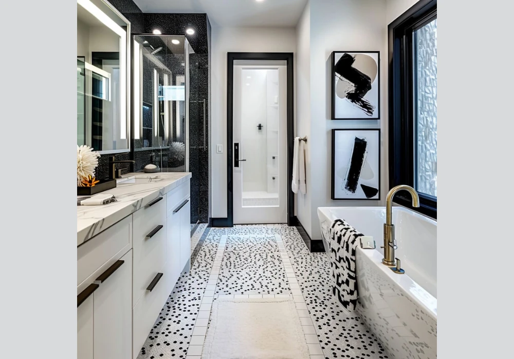 Black and White Bathroom Accessories Ideas