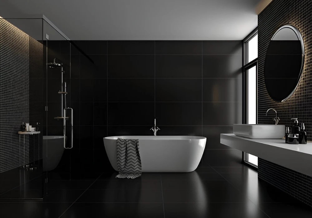 Black and White Bathroom Ideas with Strong Contrast Design