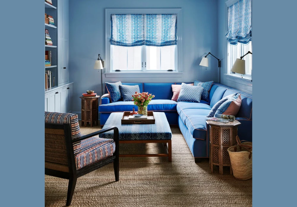 Blue Tone Throw Pillow Combinations for a Calm Sofa Style