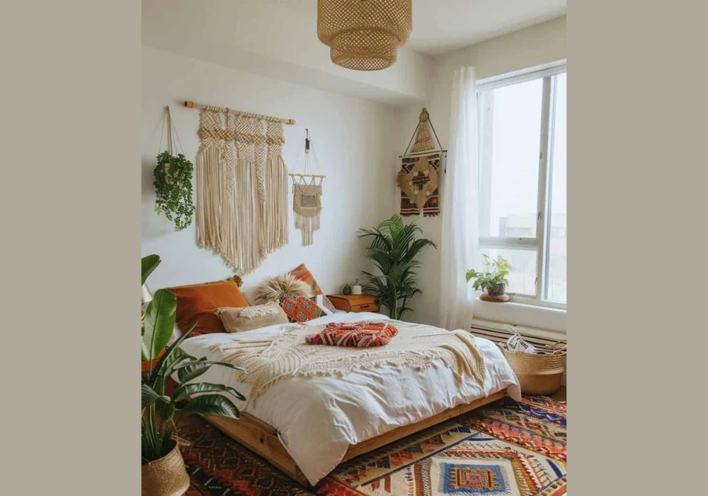 Boho Decorative Pillows Ideas on Bed for a Relaxed Vibe