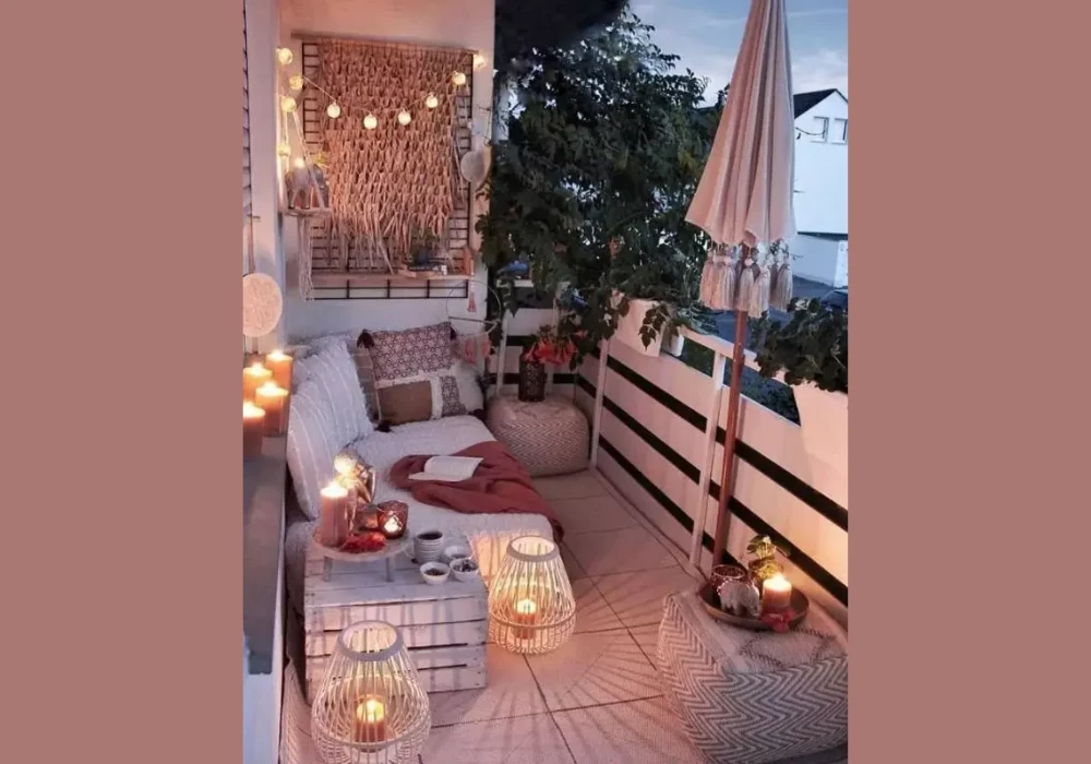 Boho Style Balcony Couch Ideas for Cozy Aesthetic Feel