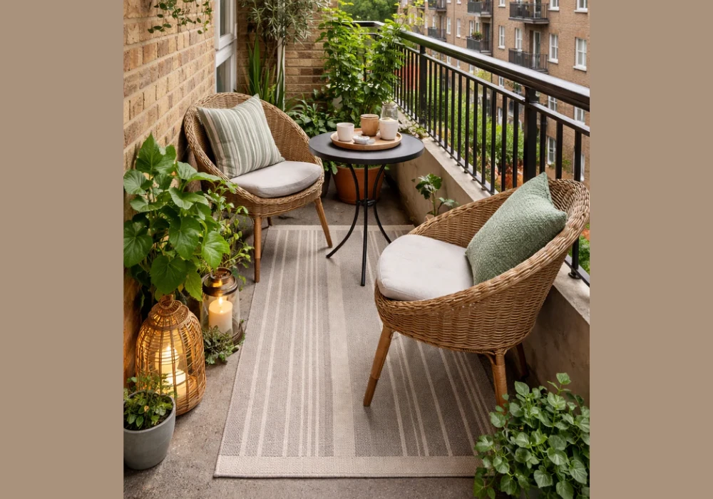 Boho Style Balcony Rug Ideas for Relaxed Outdoor Vibes