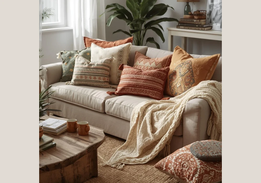 Boho Throw Pillow Combinations for a Relaxed Home Feel