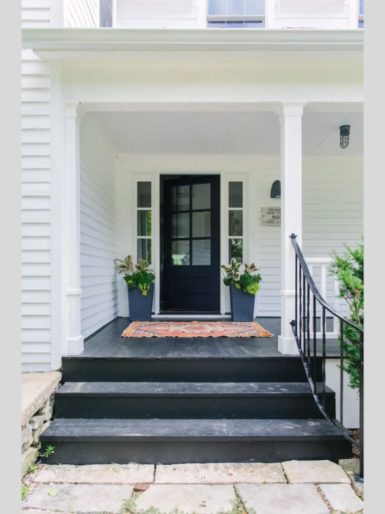 Bold Black Railings And Trim