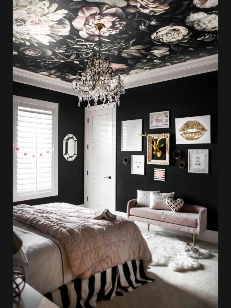 Bold Wallpaper Ceiling Accents