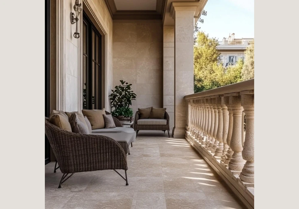 Brick Style Balcony Floor Ideas for a Rustic Look