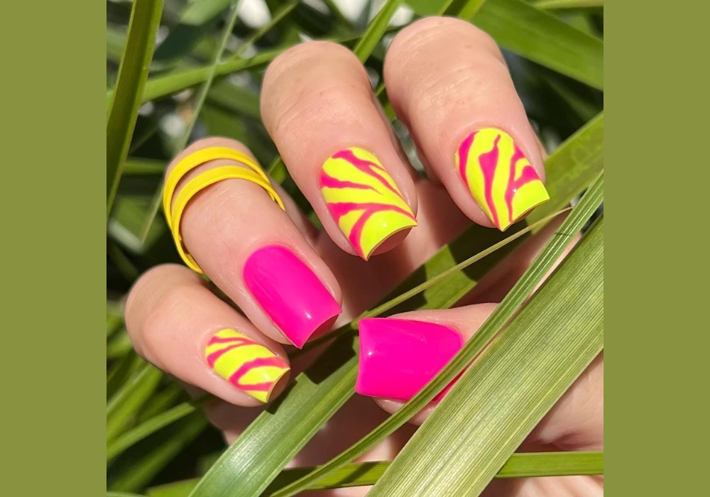 Bright Neon Summer Short Nail Ideas for Bold Style
