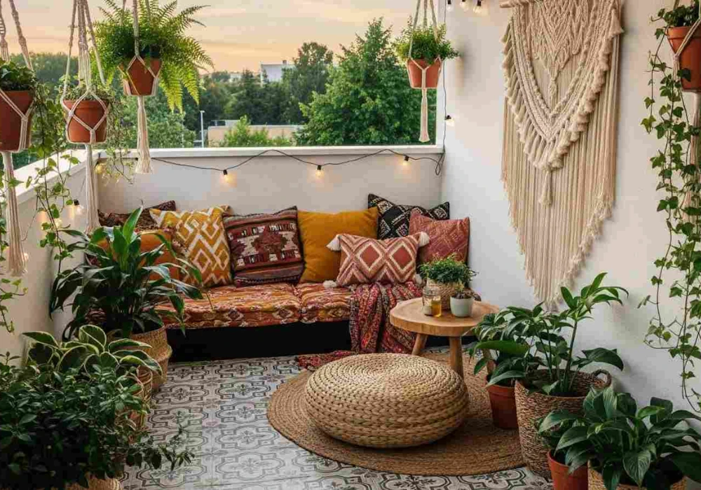 Built-In Balcony Couch Ideas for Permanent Comfort Setup