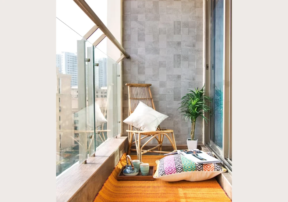 Floor Seating with Cushions and Rugs