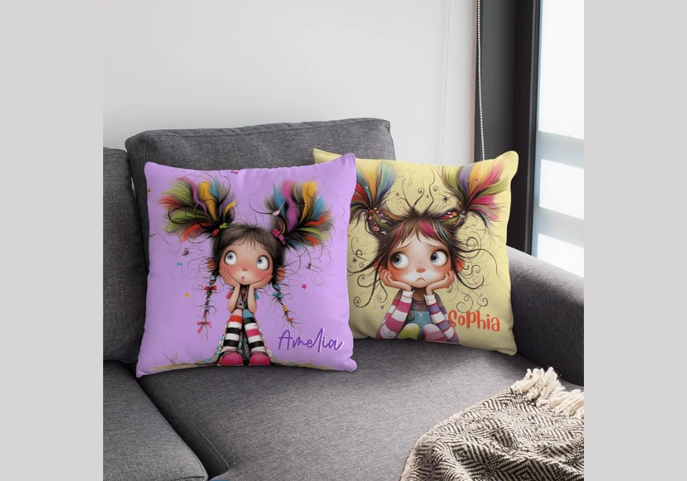 Cartoon Print Funky Throw Pillow Ideas for Fun Spaces