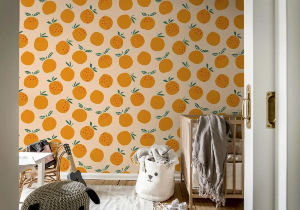 Citrus Pattern Wallpaper for a Fun and Energetic Look