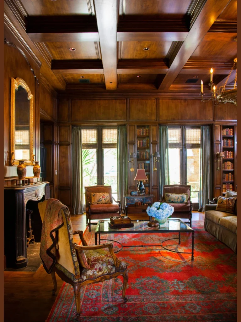 Classic Coffered Wood Beams