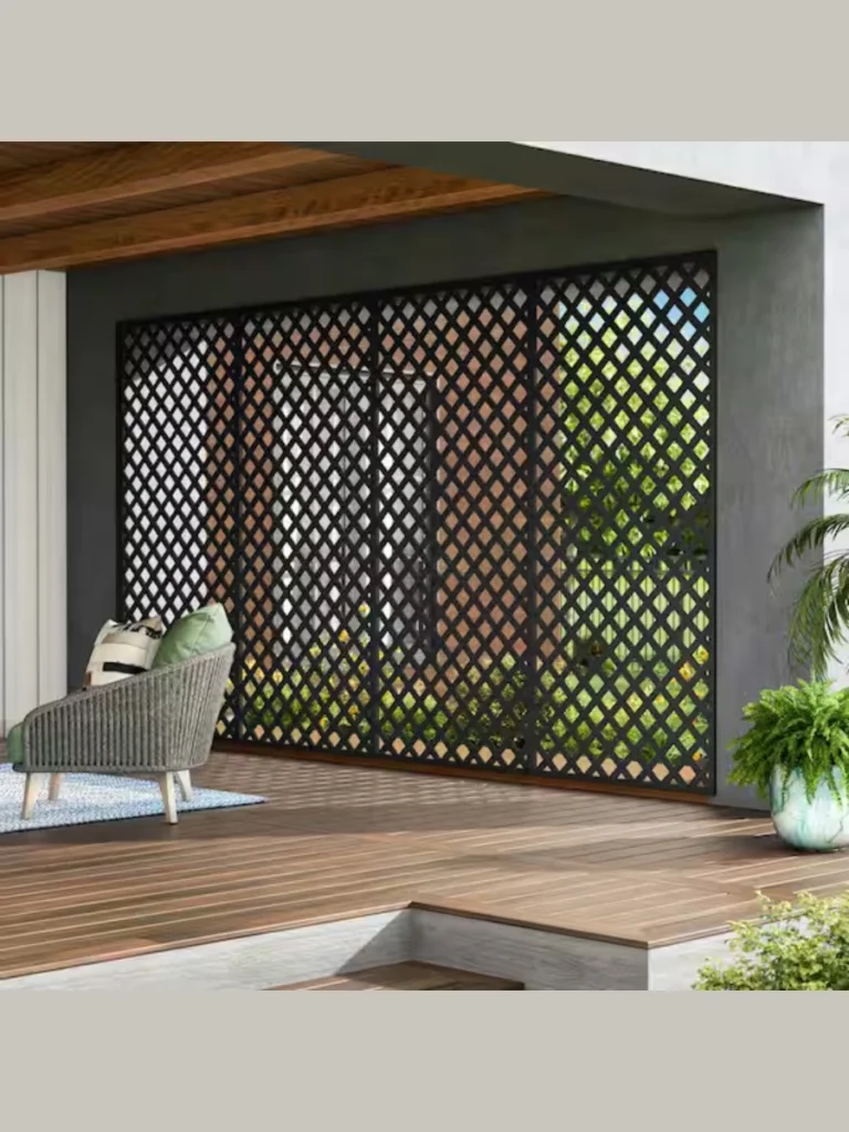 Classic Diamond Lattice Porch Fence