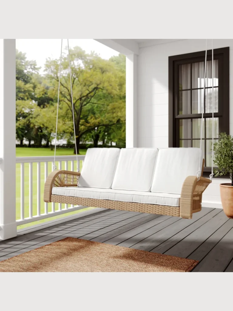 Classic White Wicker swings