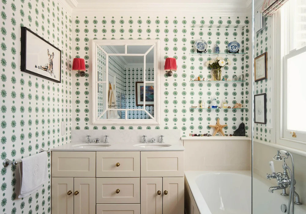 Coastal Beach-Inspired bathroom Wallpaper for a Relaxed Look