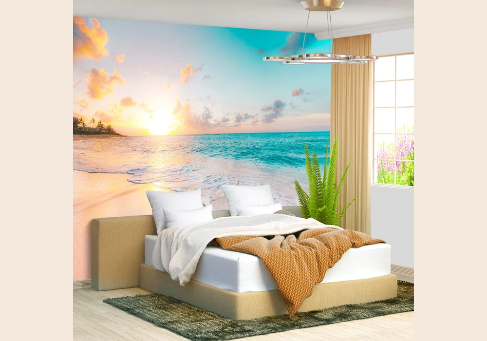 Coastal Beach Theme Wallpaper for Summer Bedrooms