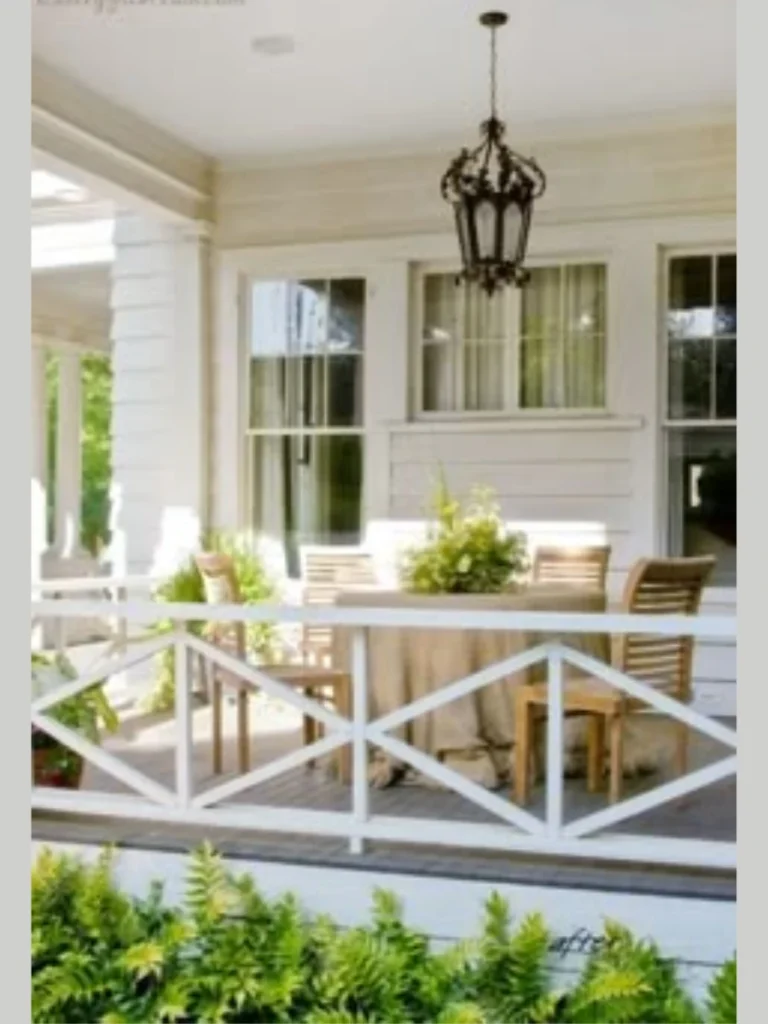 Coastal Style White X-Brace Railings