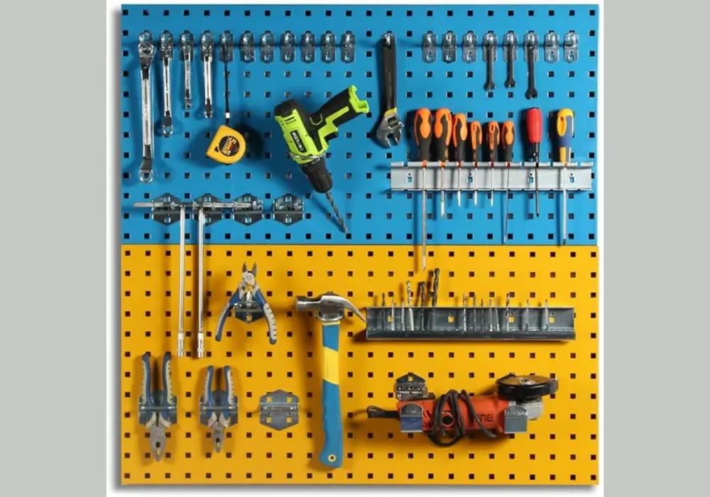 Color-Coded Pegboard Organization
