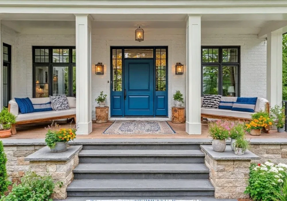 Color Selection in Summer Porch Ideas for Cool Visual Feel
