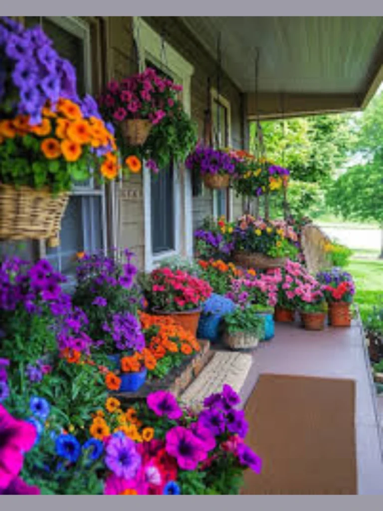 Colorful Petunias for Cascading Blooms