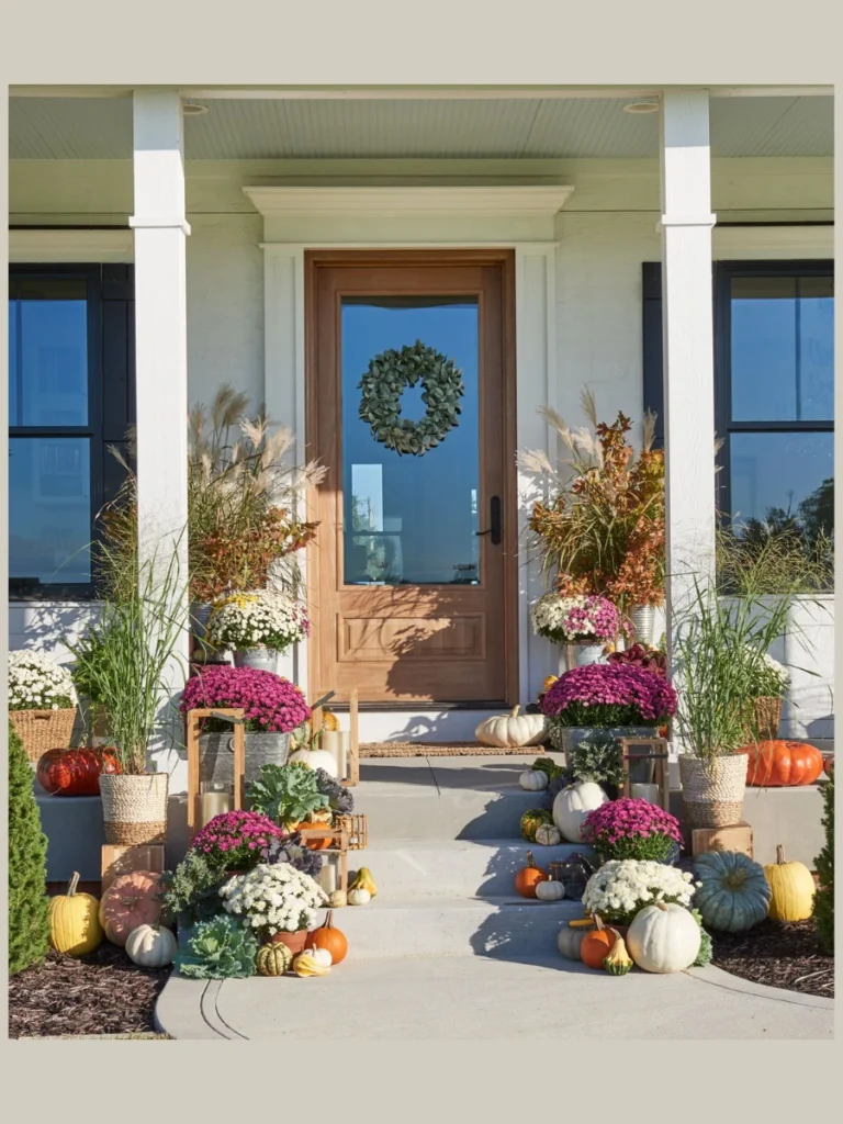 Colorful Tiered Flower Displays