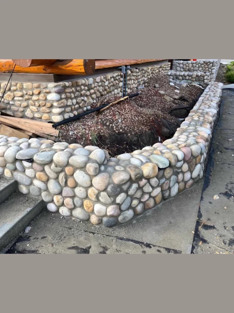 Natural River Stone Walls