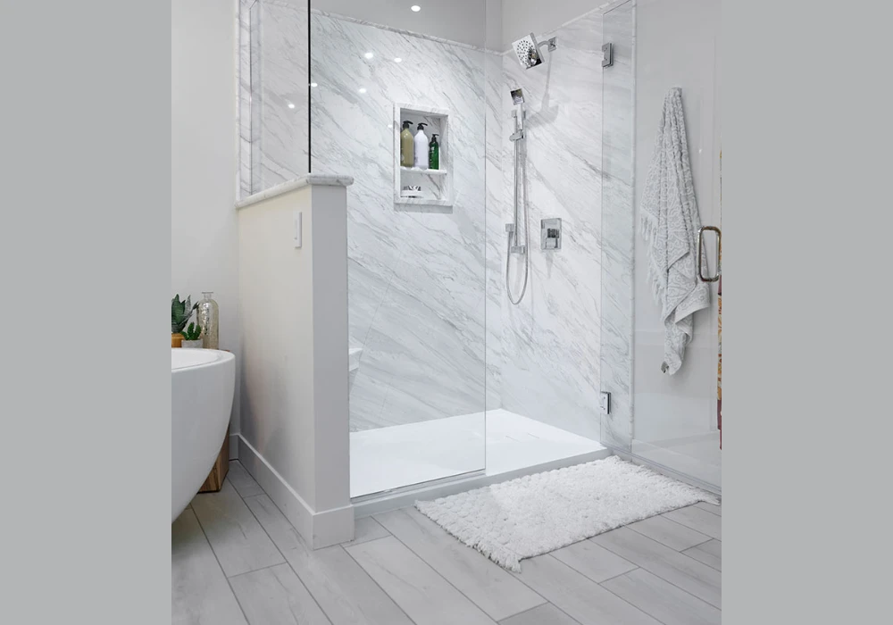 Convert to a Walk-In Shower for an Open Layout