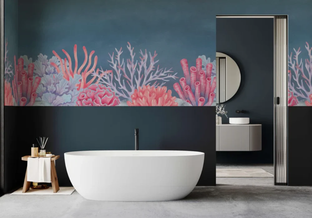 Coral Pattern Wallpaper for a Warm Summer Touch
