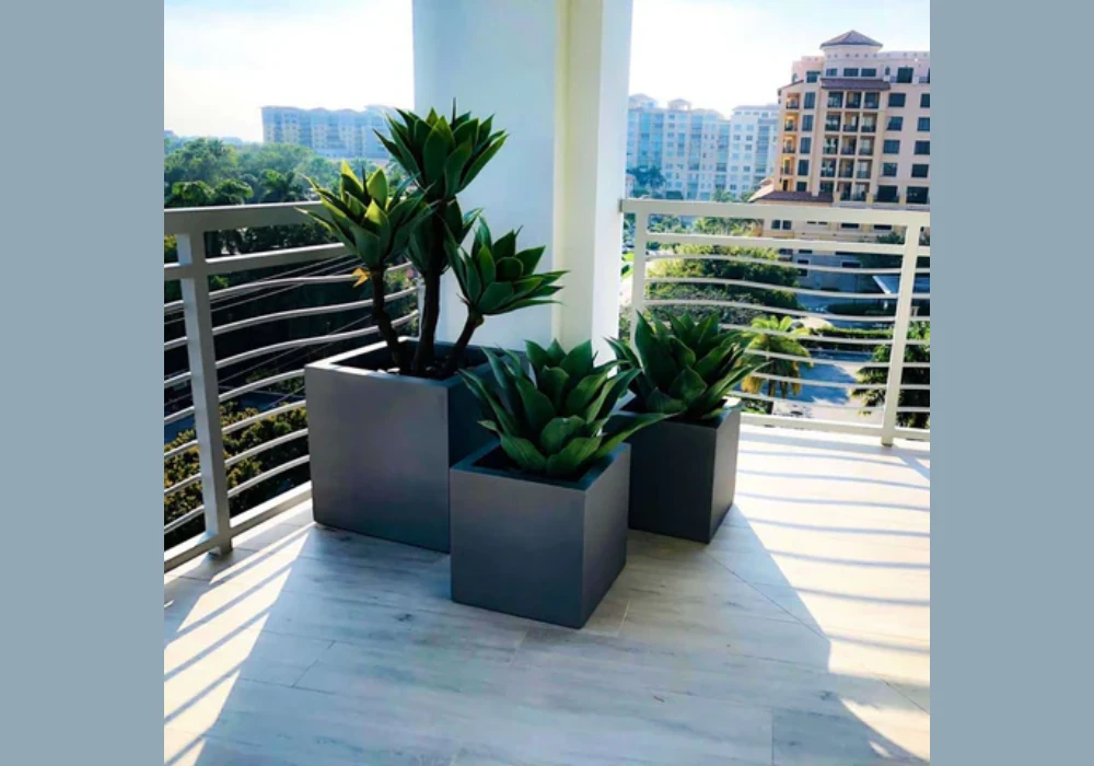 Corner Balcony Plant Boxes for Maximum Space Usage