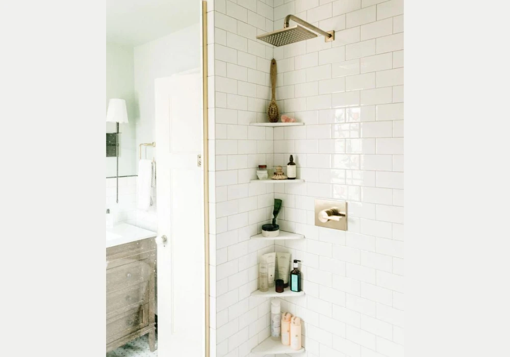 Corner Bathroom Shelves for Small Spaces