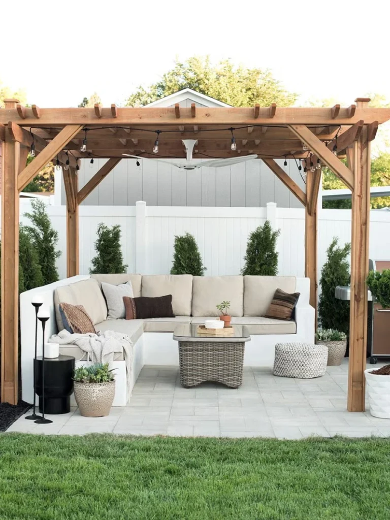 Covered Pergola Seating Zones
