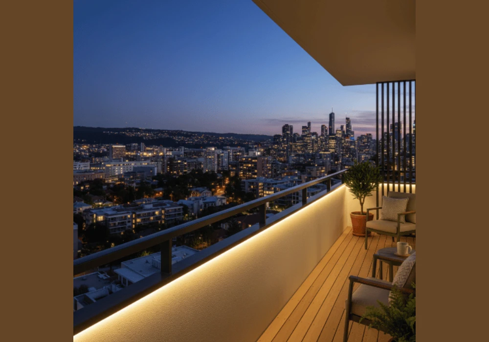 Cozy Lighting Balcony Ideas for Apartment Evening Use
