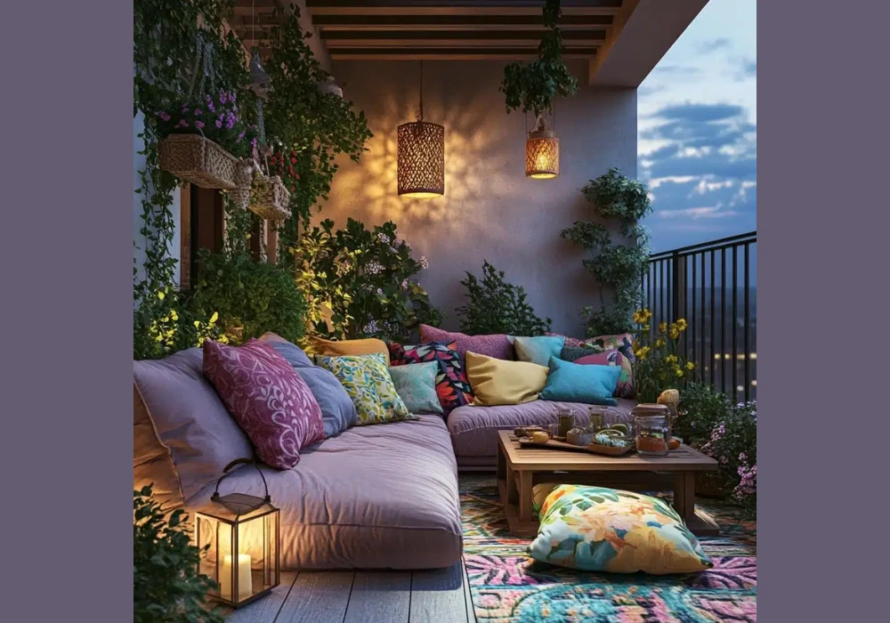 Cozy Sitting Corner with Cushions