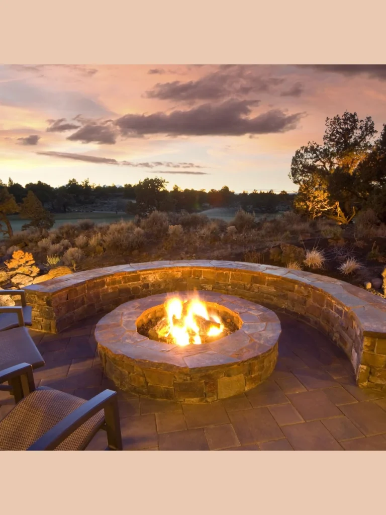 Cozy Stone Fire Pit Seating
