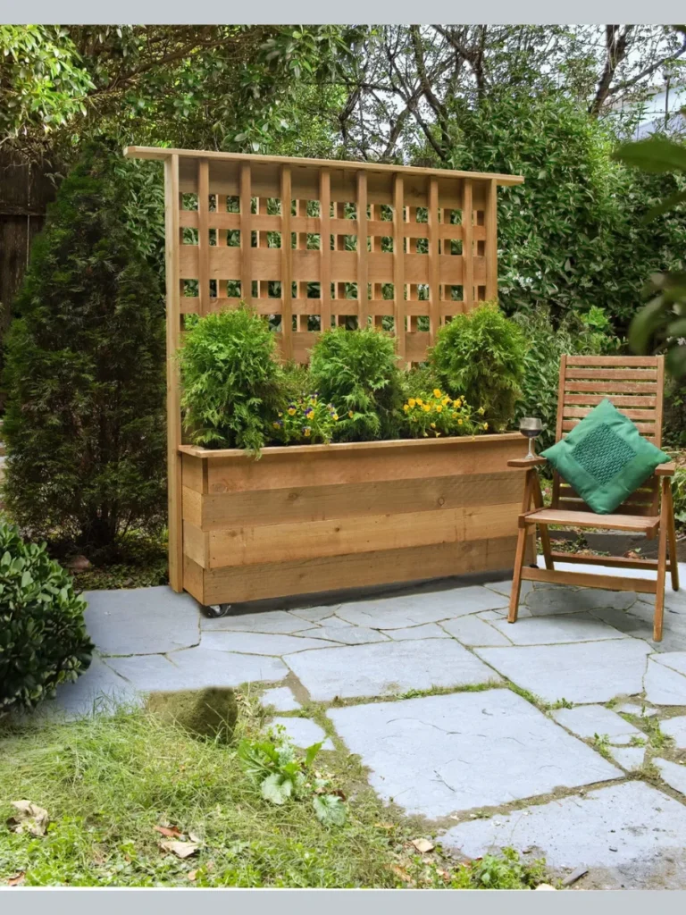 Create Privacy with Tall Cedar Planters