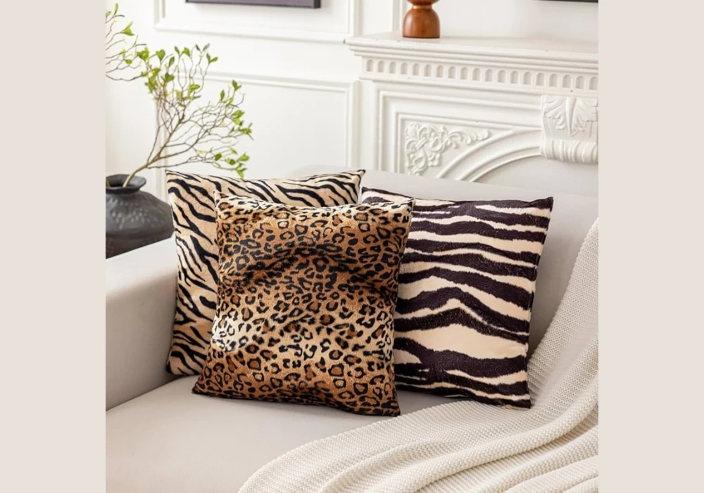Cute Throw Pillow Ideas with Animal Print and Plush Designs