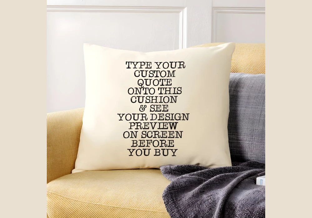 DIY Quote Pillow Cover Ideas Using Text Designs