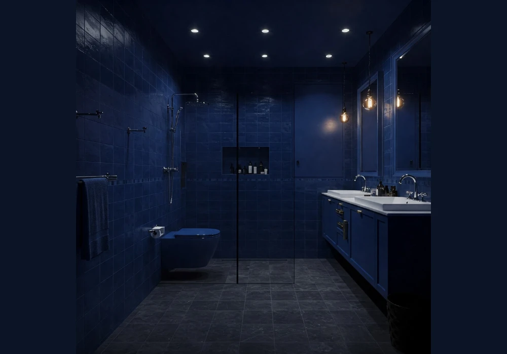 Dark Blue Bathroom Ideas for a Dramatic Look