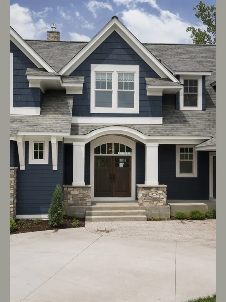 Deep Navy Blue for Bold Exterior Character