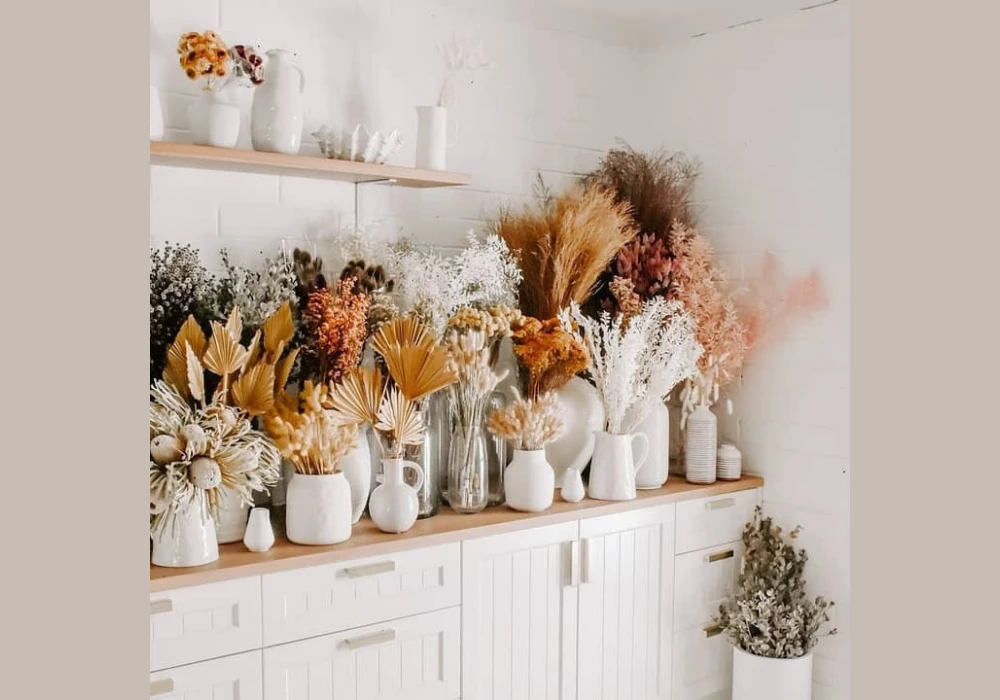 Dried Flowers and Wild Greenery Decor Accents
