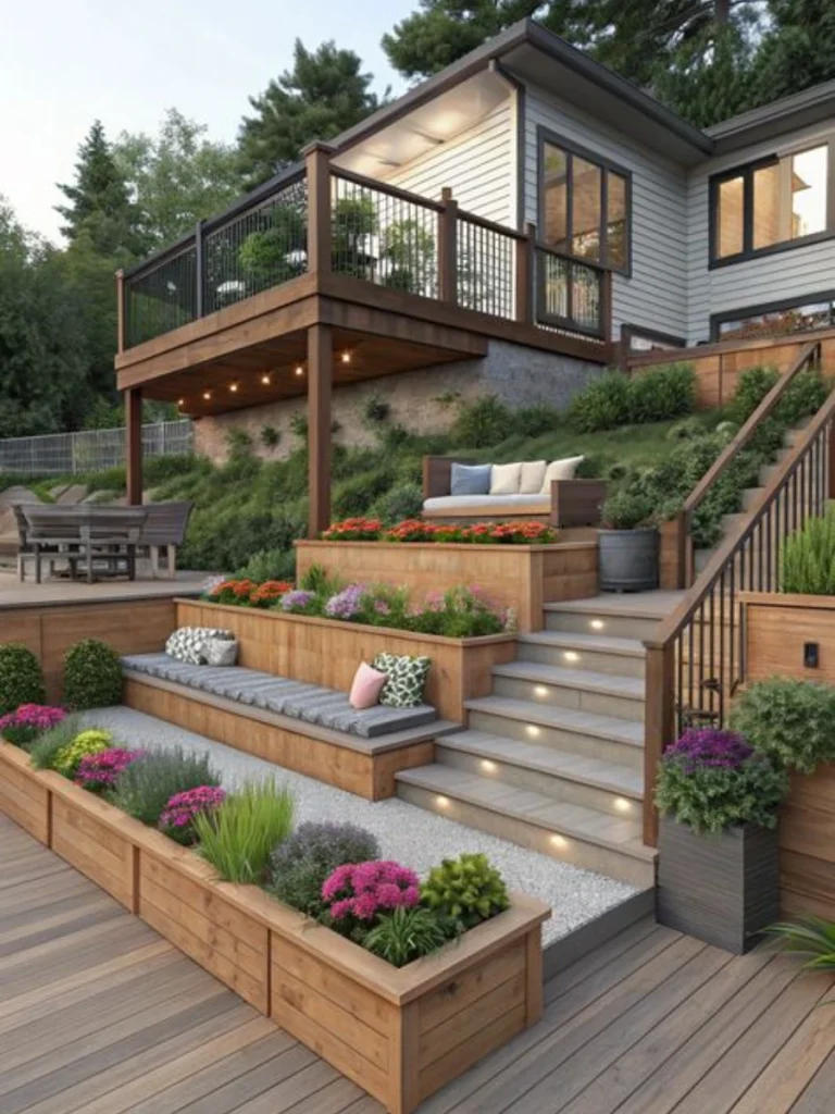Elevated Balcony Porches for Sloped