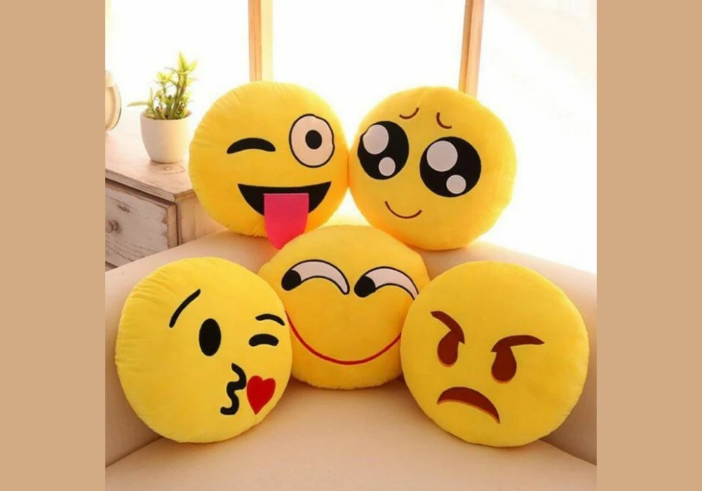 Emoji-Inspired Funky Throw Pillows for Casual Comfort