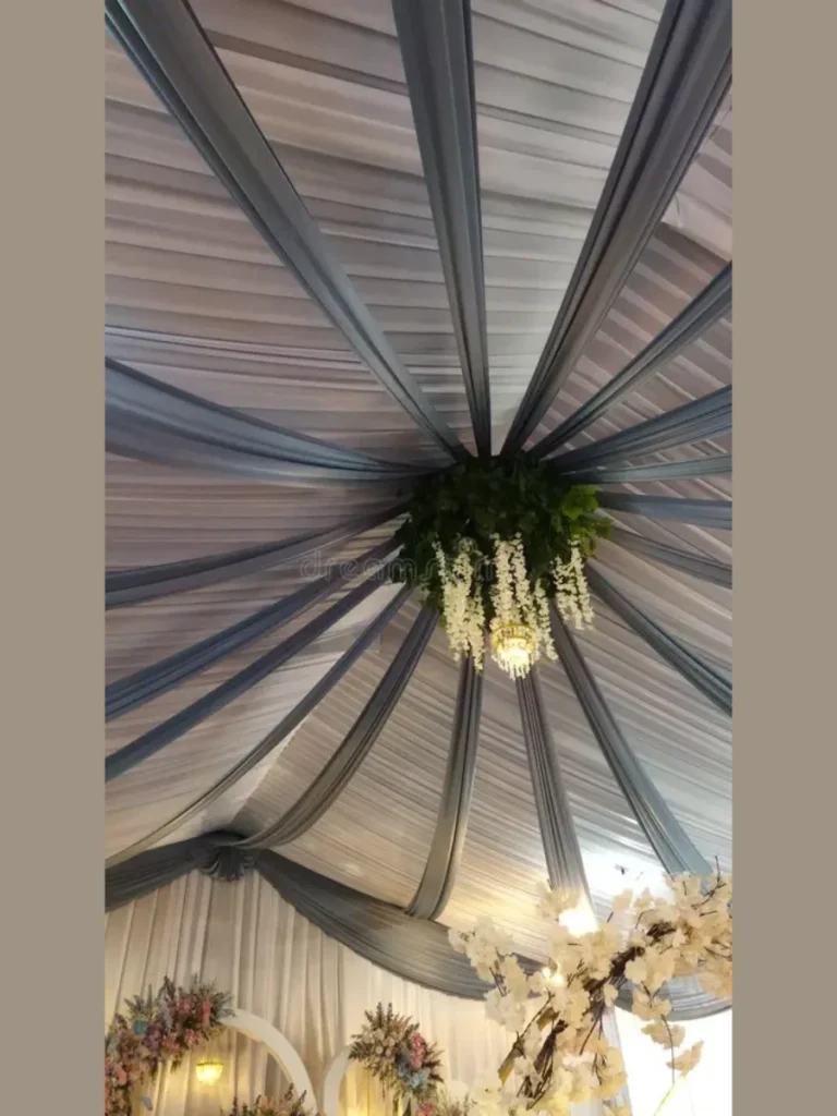 Fabric Ceiling Drapes For A Soft Touch