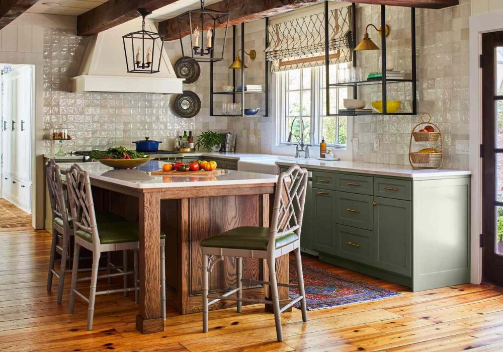 Farmhouse Kitchen Decor with Open and Simple Layout